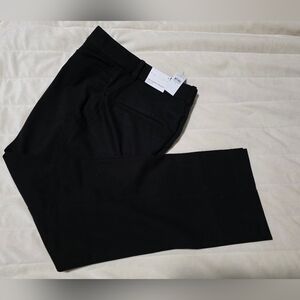 LOFT The Parker Straight High-Rise CURVY Pants in Black, Size 6